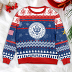 Custom Army Veteran Christmas Sweater – Military Service Ugly Sweater
