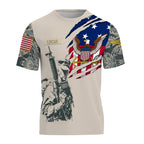 Custom U.S. Navy Veteran Shirt, Personalized Name & Rank Military Tee, American Flag Camo Soldier Shirt, Veteran Gift for Him