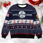 USMC 250th Anniversary Ugly Christmas Sweater – Marine Veteran Gift
