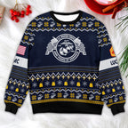 USMC 250 Years Anniversary Ugly Christmas Sweater – Marine Corps Veteran Christmas Gift