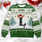 Custom Name Christmas Sweater – Matching Holiday Outfit for Kids & Adults