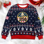 Personalized Navy Christmas Sweater – US Navy Corpsman Proudly Served Ugly Sweater Gift