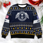 Air Force Ugly Christmas Sweater – Custom USAF Fly Fight Win Military Veteran Holiday Gift