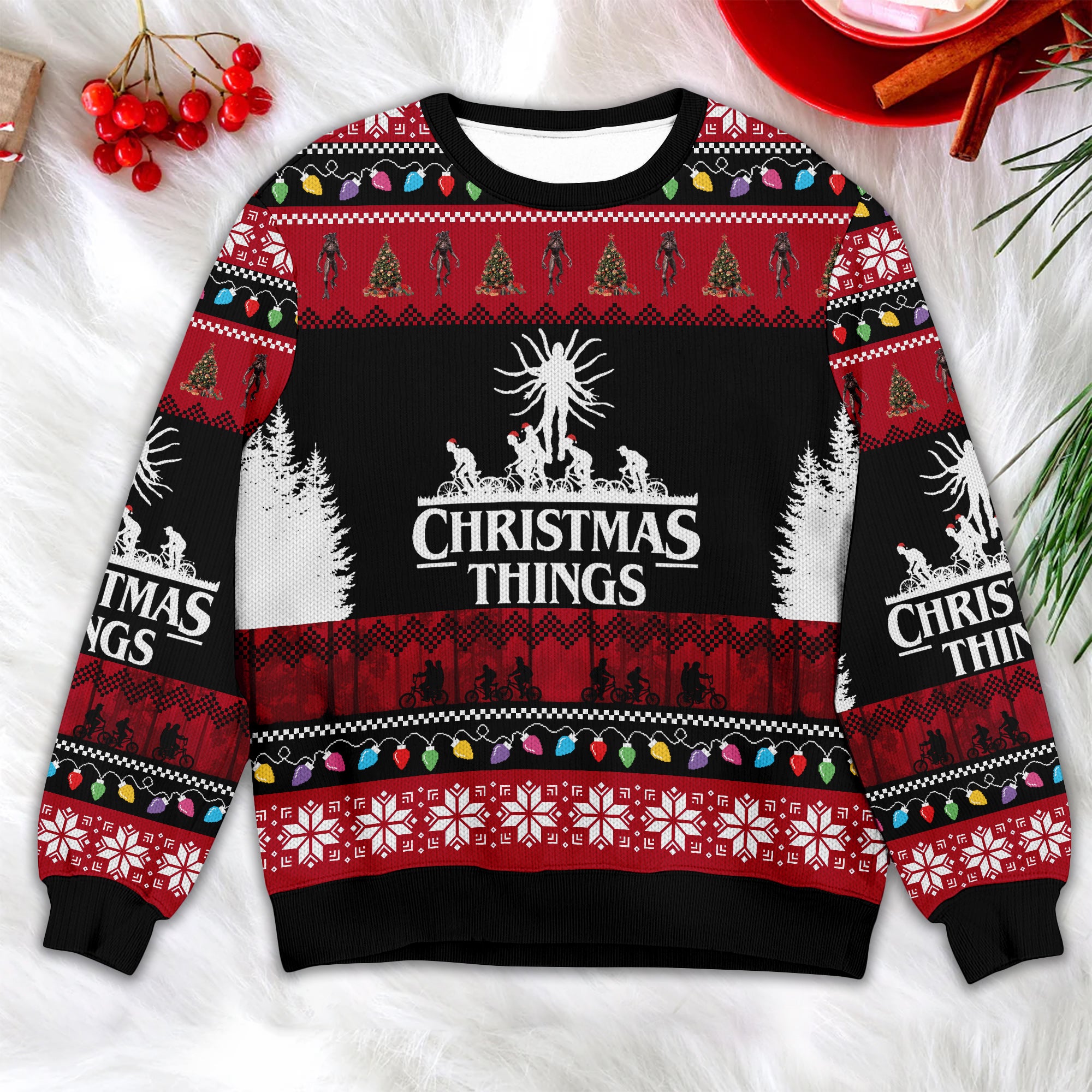 Stranger Things Holiday Sweater –  Christmas Things Holiday Gift Idea
