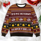 USMC Veteran Ugly Christmas Sweater – Perfect for Marines