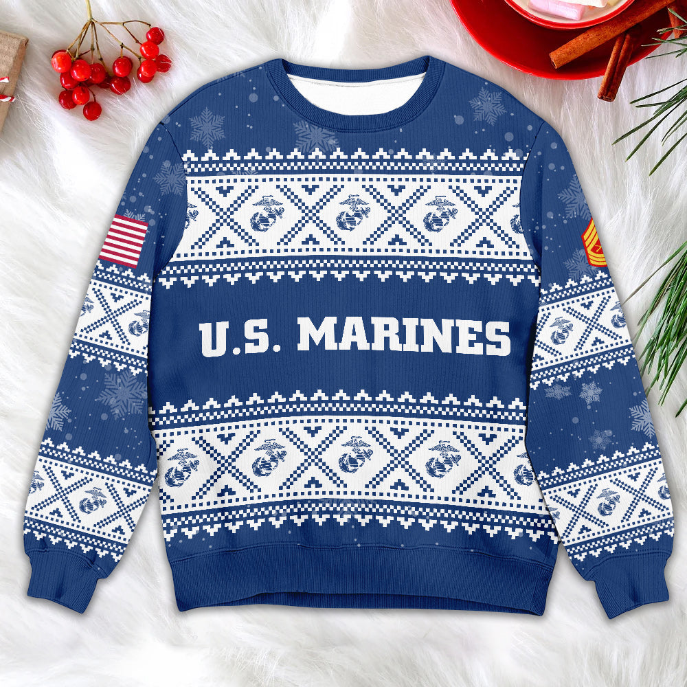 United States Marine Corps Christmas Sweater – Proud Marine Ugly Sweater
