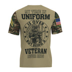 Custom U.S. Army T-Shirt with Name and Rank – Military Tactical Design, American Flag & Soldier Graphic