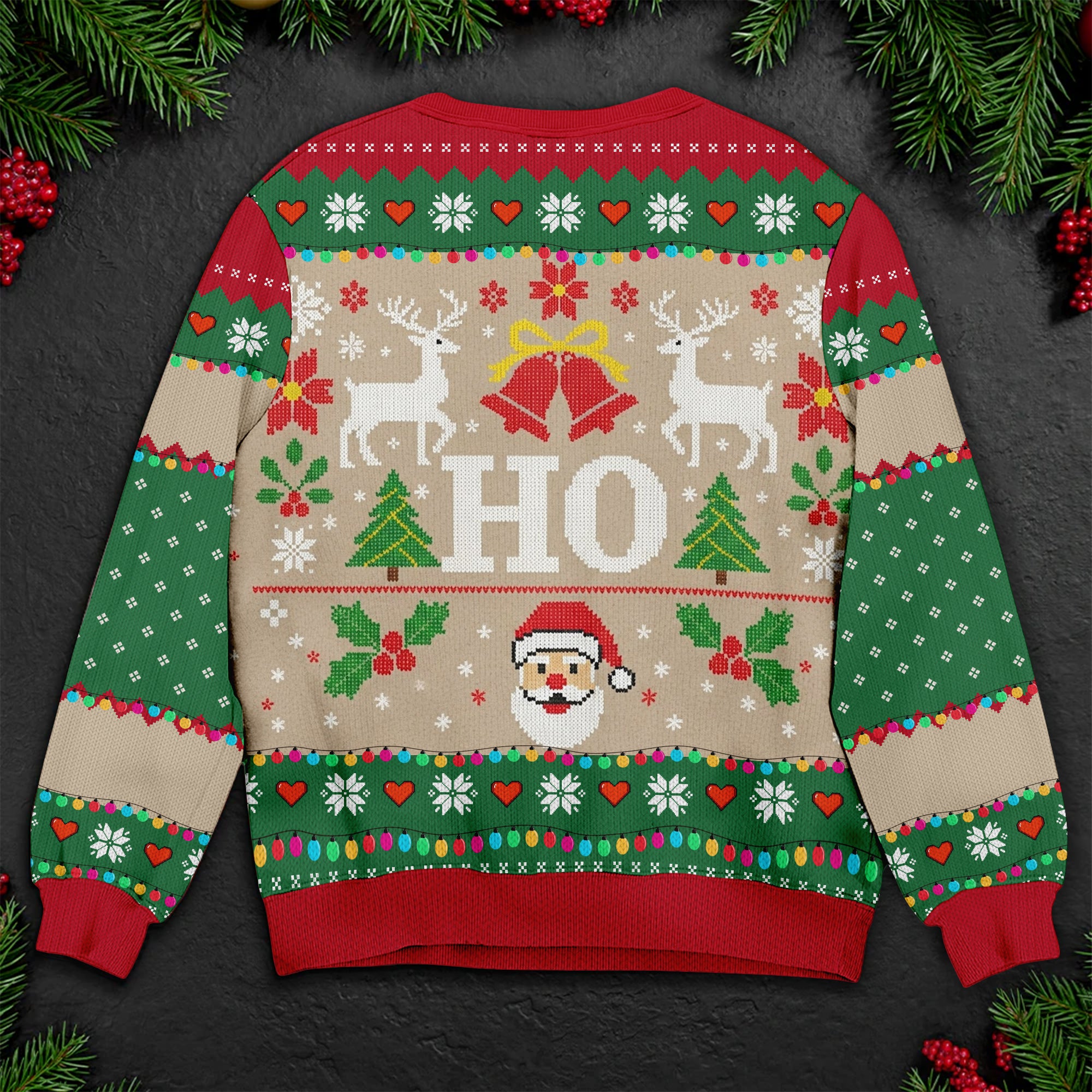HO Christmas Ugly Sweater – Reindeer & Lights