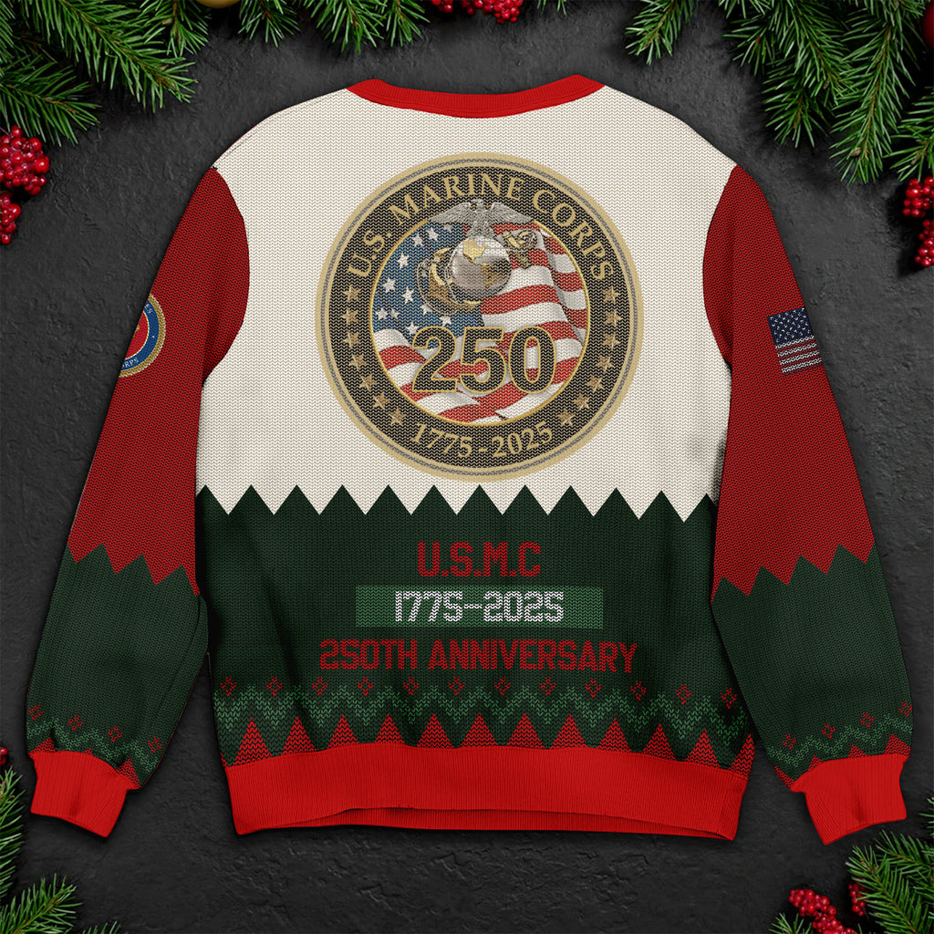 Marine Corps Veteran Christmas Sweater – Semper Fidelis Style