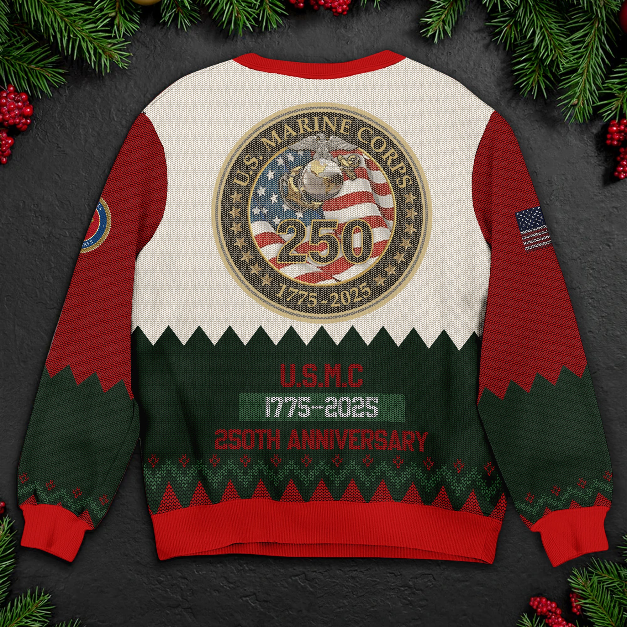 Marine Corps Veteran Christmas Sweater – Semper Fidelis Style