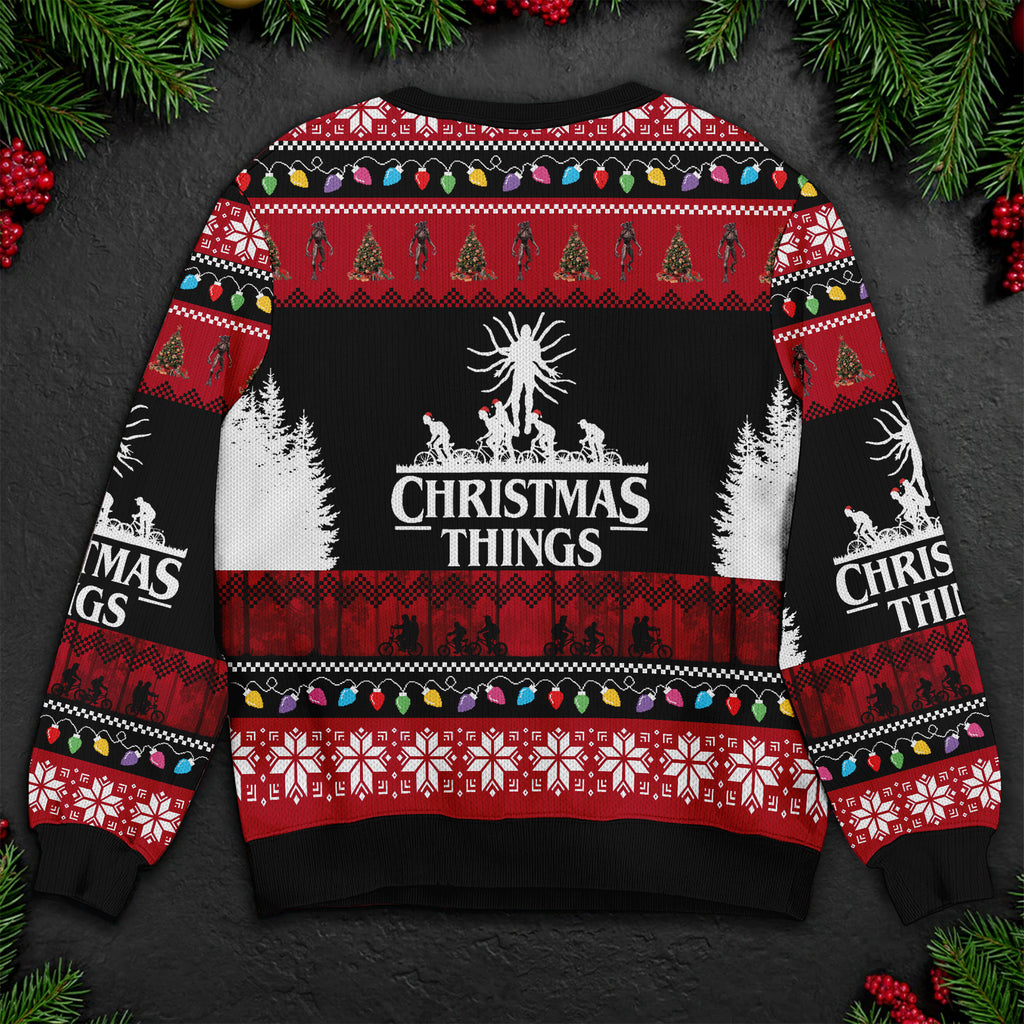 Stranger Things Holiday Sweater –  Christmas Things Holiday Gift Idea