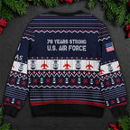 U.S. Air Force Ugly Christmas Sweater – Fly Fight Win Veteran Gift
