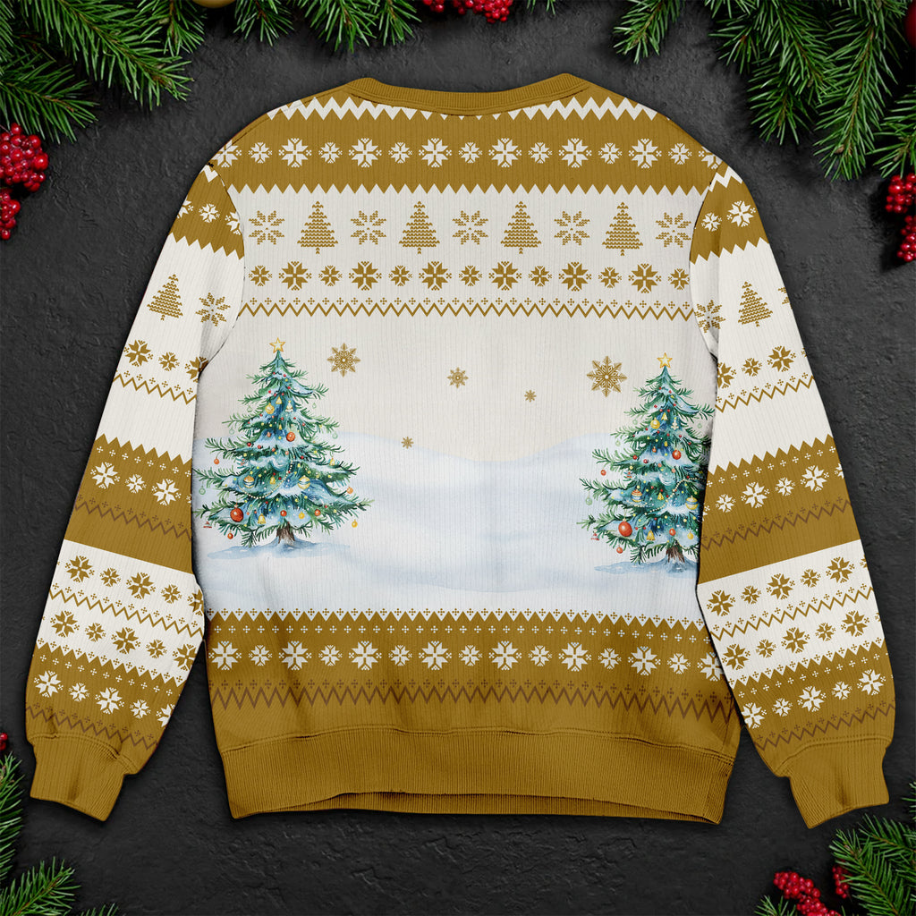 Personalized Christmas Sweatshirt with Name and Initial for Family