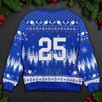 Personalized Football Christmas Sweater - Custom Face & Name Gift for Football Fans