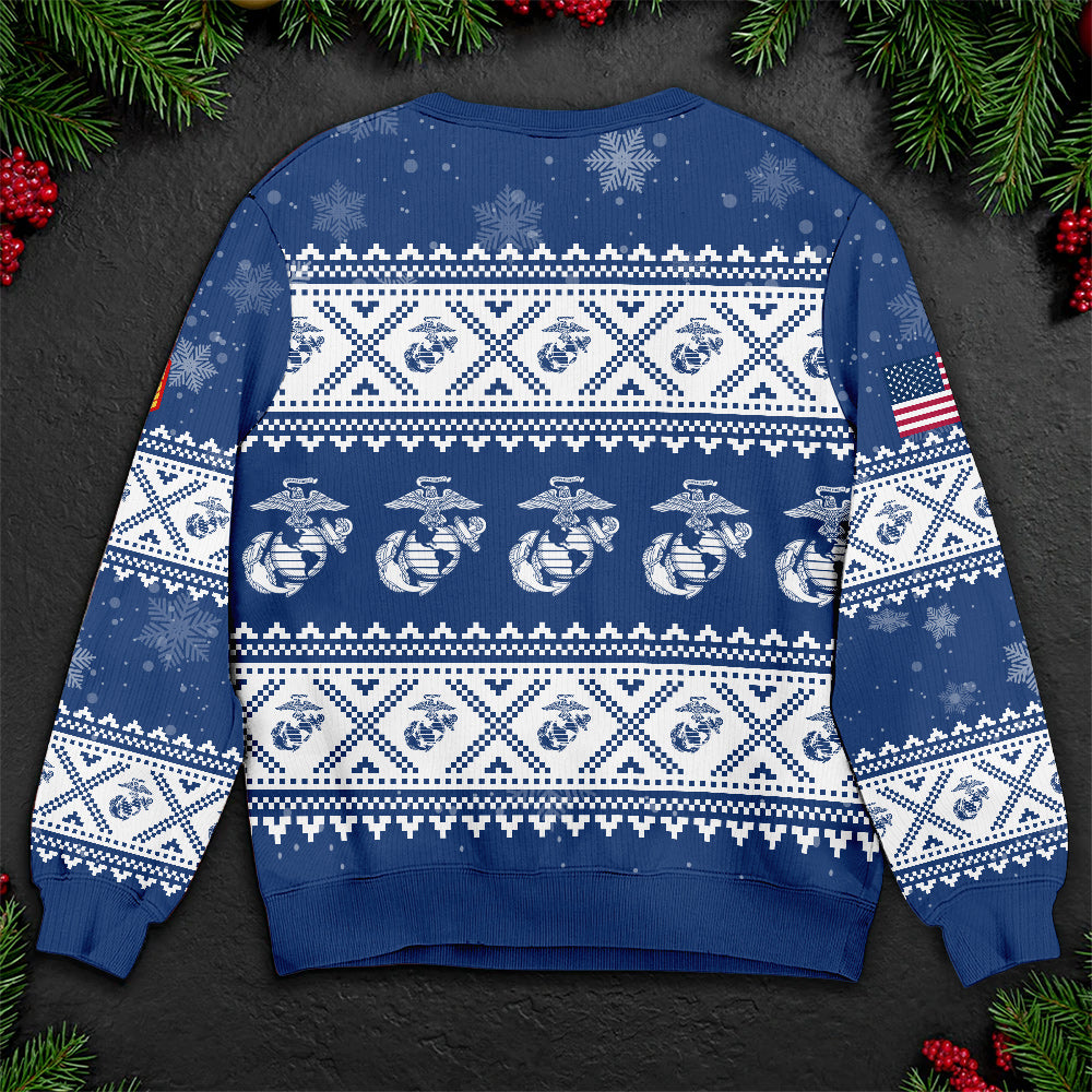 United States Marine Corps Christmas Sweater – Proud Marine Ugly Sweater