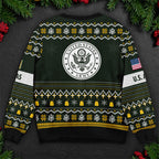 U.S. Army Star Logo Ugly Christmas Sweater - Military Pride Holiday Sweatshirt