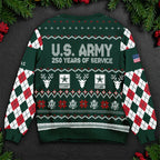 Patriotic U.S. Army Christmas Ugly Sweater - Veteran Appreciation Holiday Outfit