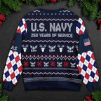 Custom US Navy Ugly Christmas Sweater – Corpsman Military Veteran Holiday Sweater Gift