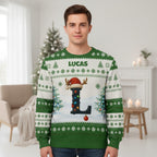 Custom Name Christmas Sweater – Matching Holiday Outfit for Kids & Adults