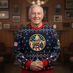 Personalized Navy Christmas Sweater – US Navy Corpsman Proudly Served Ugly Sweater Gift