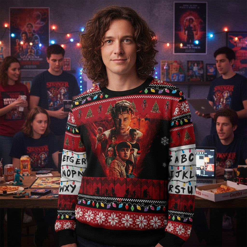 Stranger Things Themed Xmas Sweater – Cozy Winter Fashion