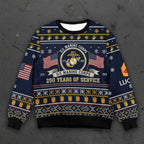 United States Marine Corps Eagle Globe Anchor Ugly Sweater - Patriotic Christmas Gift for Marines