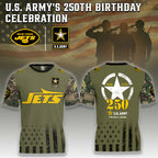 U.S. Army’s 250th Birthday Celebration Jets Shirt - Military Appreciation T-Shirt