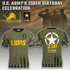 U.S. Army’s 250th Birthday Celebration Lions Shirt - Military Appreciation T-Shirt