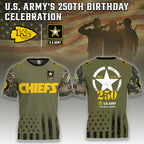 U.S. Army’s 250th Birthday Celebration Chiefs Shirt - Military Appreciation T-Shirt