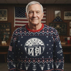 Personalized Air Force Christmas Sweater – USAF Fly Fight Win Ugly Sweater Gift for Veterans