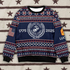 Semper Fi Marine Corps Ugly Christmas Sweater - Military Veteran Xmas Sweater Gift