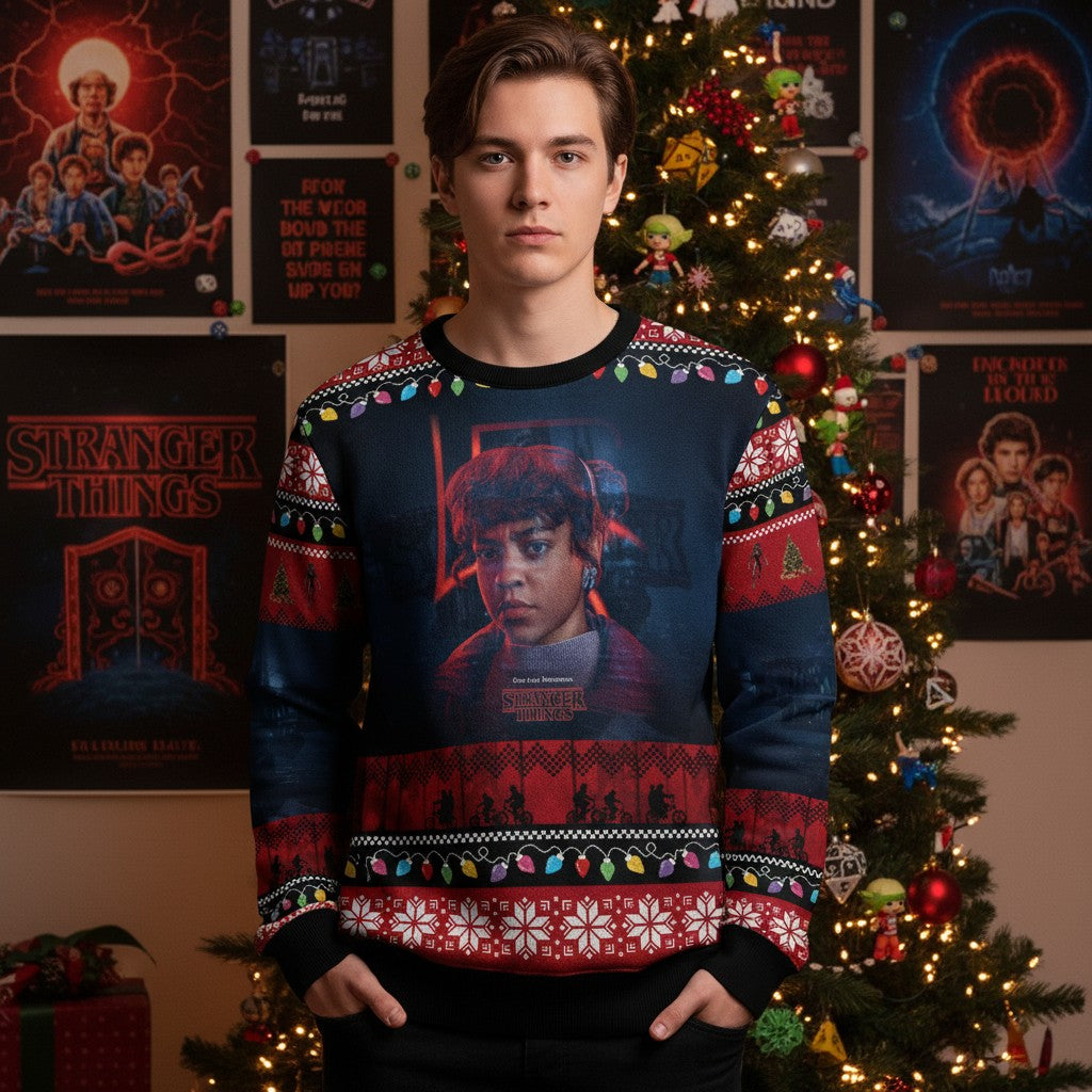 Stranger Things Themed Christmas Sweater – Cool Winter Apparel for Fans