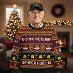 USMC Veteran Ugly Christmas Sweater – Perfect for Marines