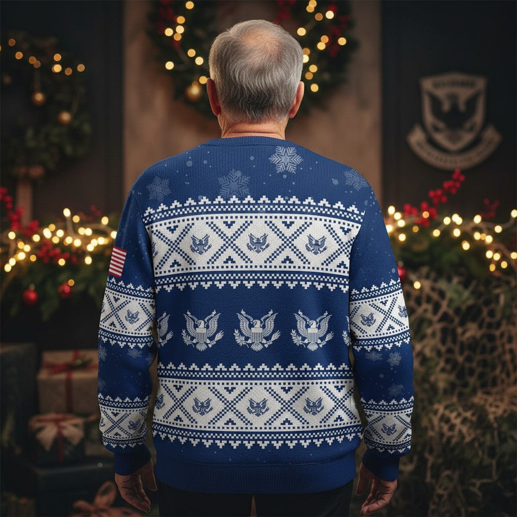 U.S. Army Ugly Christmas Sweater – Proud Veteran Holiday Gift