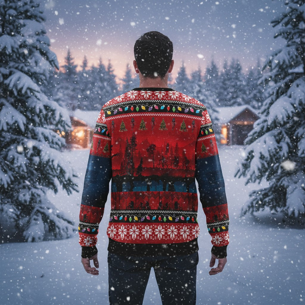 Stranger Things Themed Christmas Sweater – Cool Winter Apparel for Fans