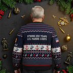 USMC 250th Anniversary Ugly Christmas Sweater – Marine Veteran Gift