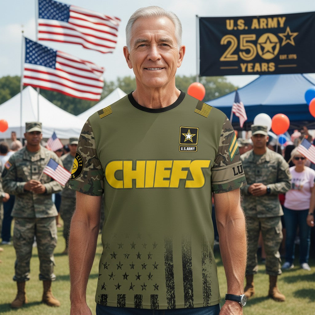 U.S. Army’s 250th Birthday Celebration Chiefs Shirt - Military Appreciation T-Shirt