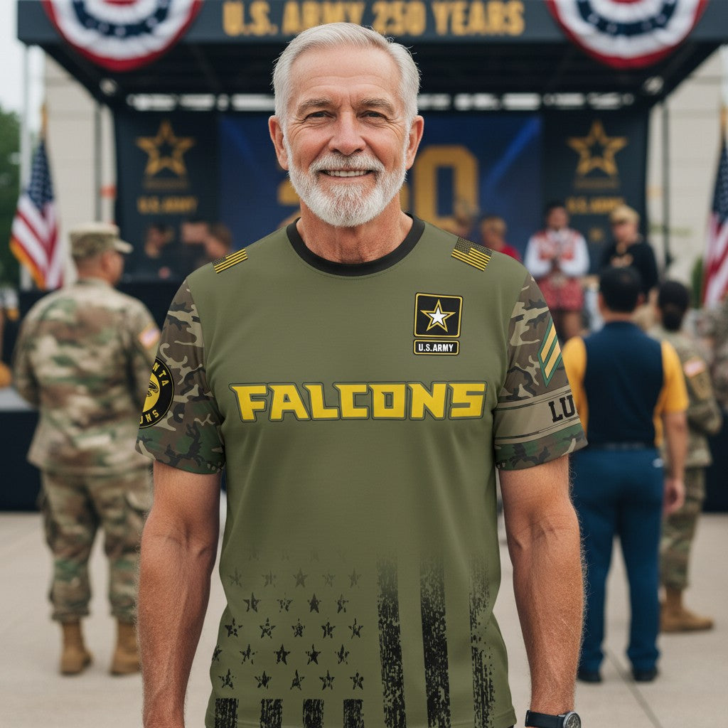 U.S. Army’s 250th Birthday Celebration Falcons Shirt - Military Appreciation T-Shirt