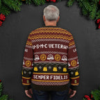 USMC Veteran Ugly Christmas Sweater – Perfect for Marines