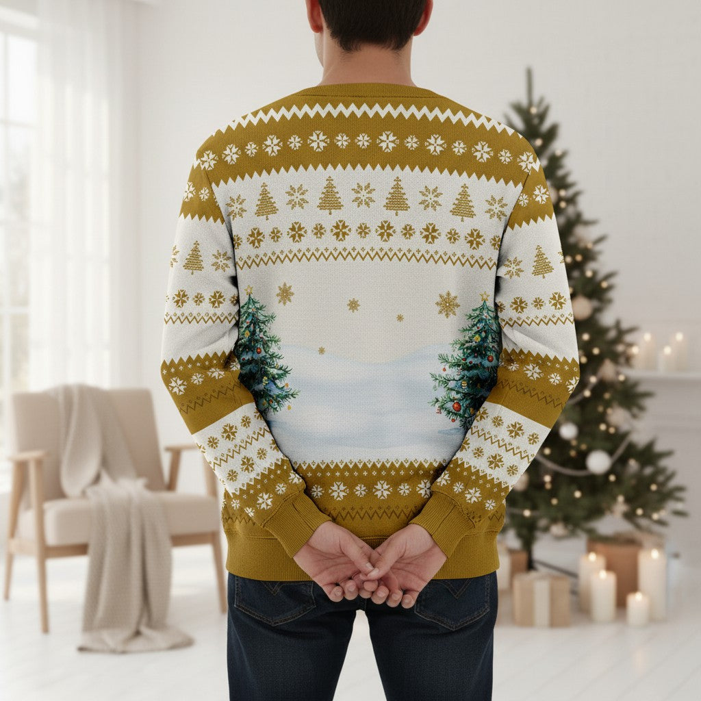 Personalized Christmas Sweatshirt with Name and Initial for Family