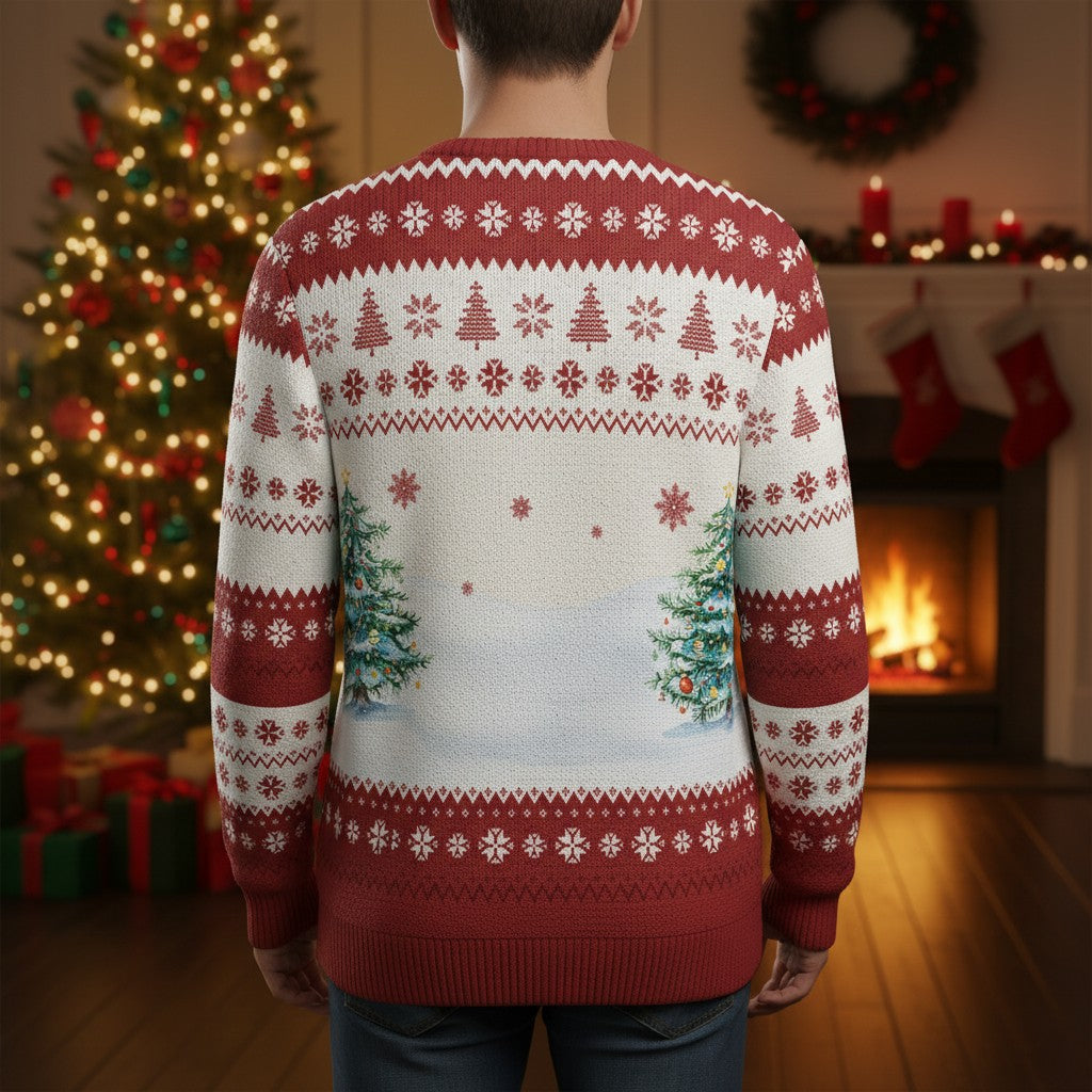 Personalized Christmas Sweatshirt with Name and Initial for Family