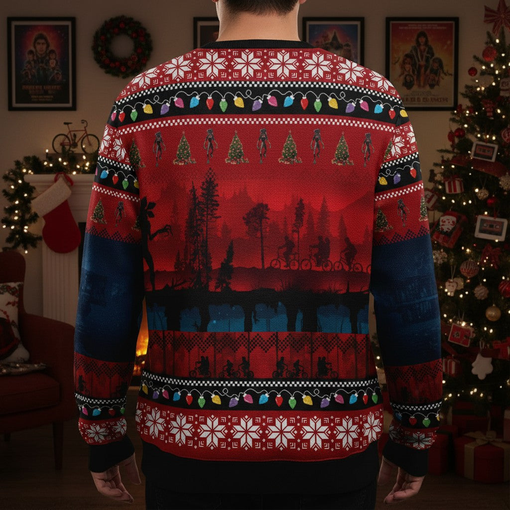 Stranger Things Themed Christmas Sweater – Cool Winter Apparel for Fans