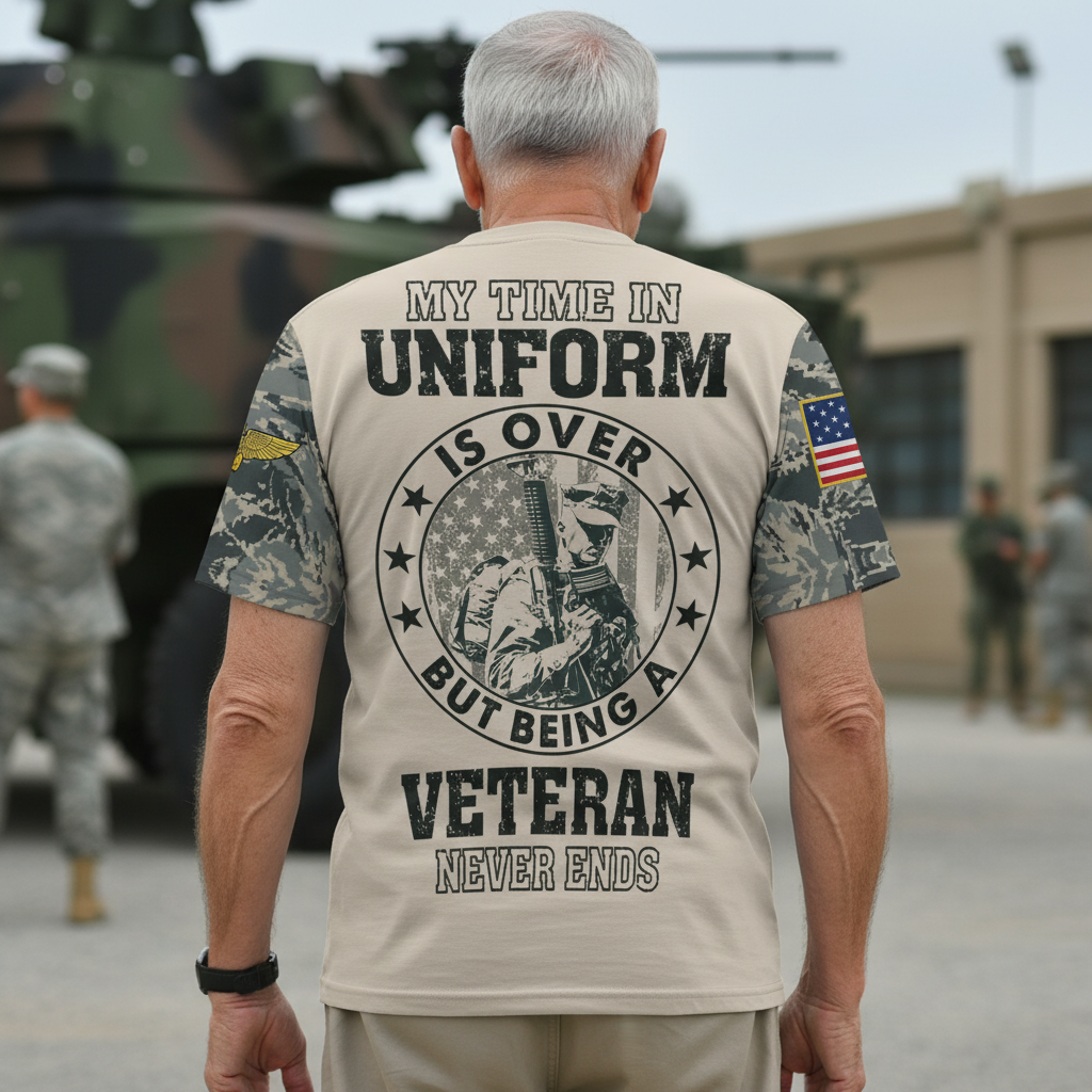 Custom U.S. Navy Veteran Shirt, Personalized Name & Rank Military Tee, American Flag Camo Soldier Shirt, Veteran Gift for Him
