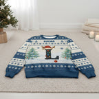 Family Matching Holiday Sweatshirt – Personalized Name & Letter Design