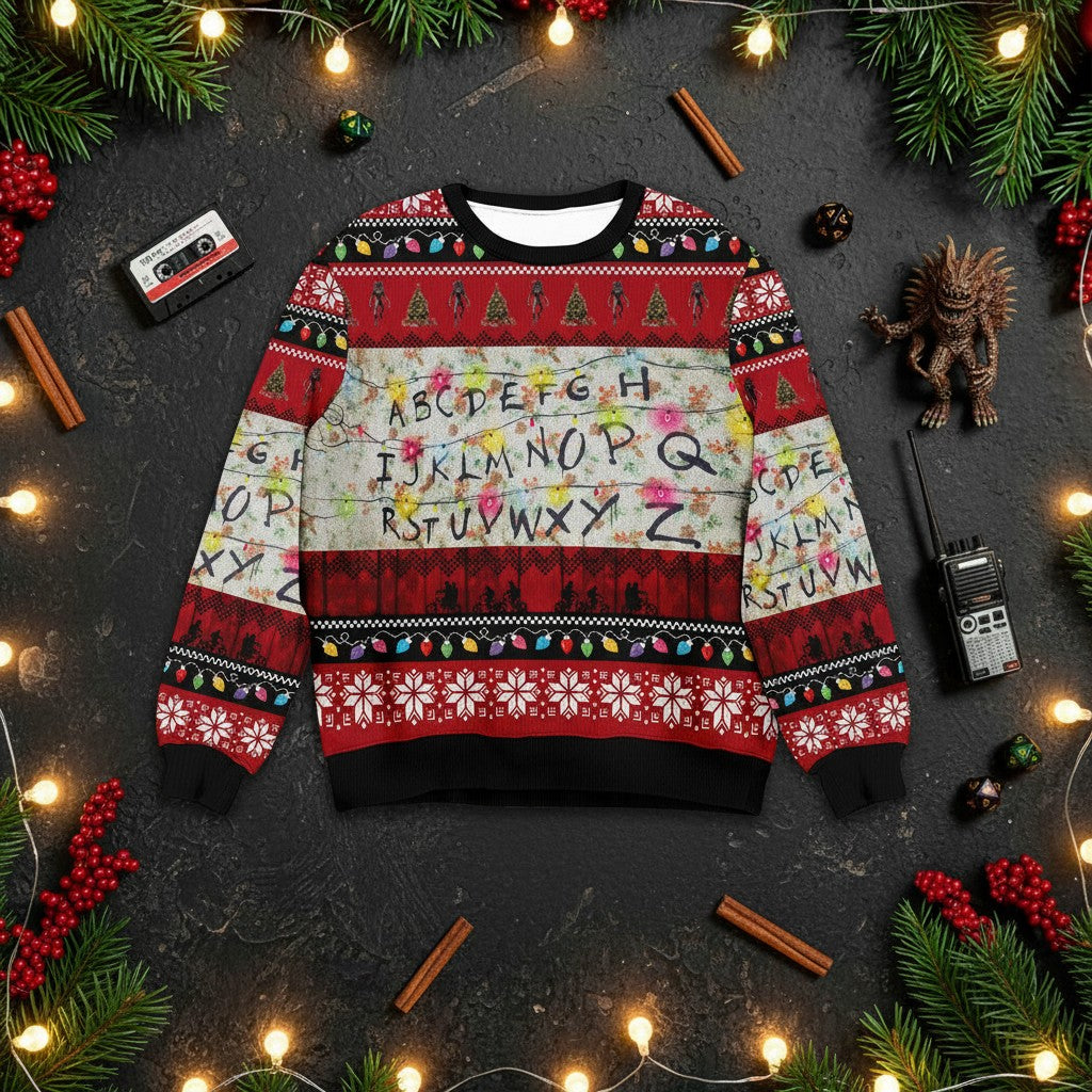 Stranger Things Holiday Sweater – Christmas Gift for Movie Lovers