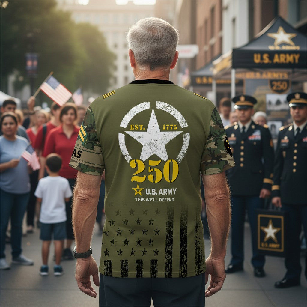 U.S. Army’s 250th Birthday Celebration Jets Shirt - Military Appreciation T-Shirt