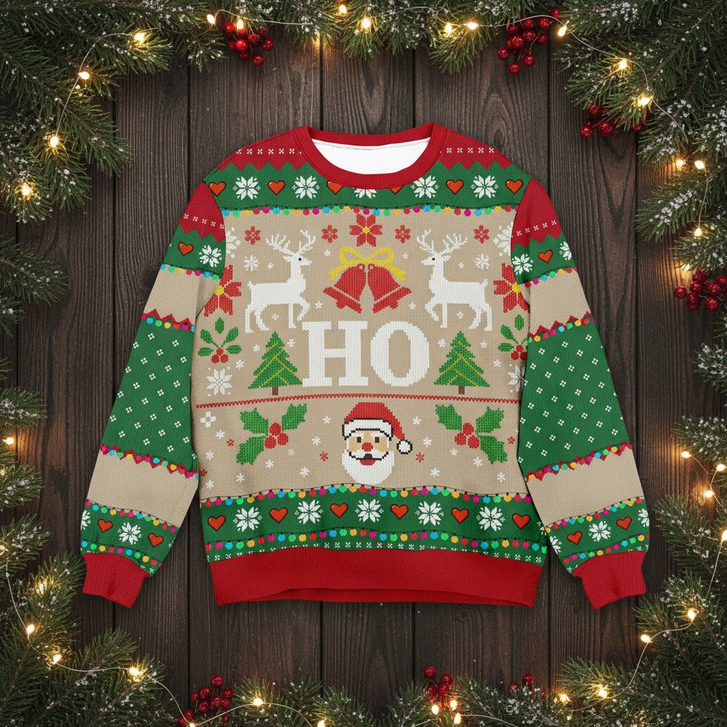 HO Christmas Ugly Sweater – Reindeer & Lights