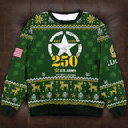Proud U.S. Army Ugly Christmas Sweater - Military Veteran Holiday Pullover Gift