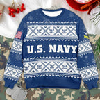 Custom Navy Corpsman Christmas Sweater – Veteran Holiday Apparel