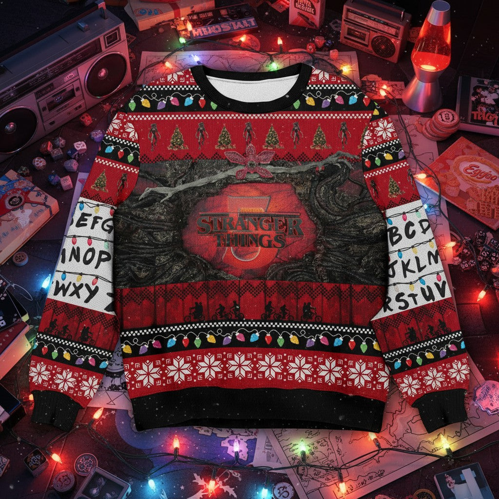 Stranger Things 5 Festive Sweater – Christmas Party Outfit
